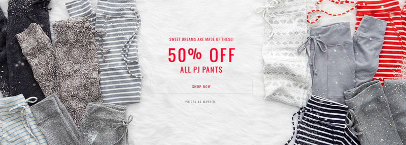 50% off all PJ pants | American Eagle